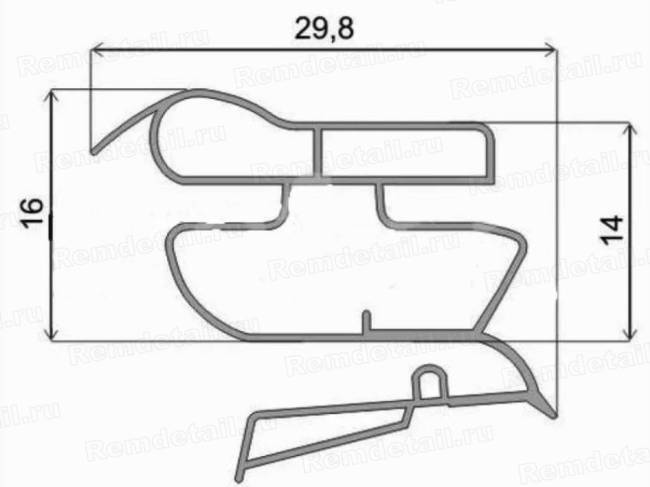 Уплотнитель 1010*570мм для холодильника Indesit Hotpoint Ariston Stinol 854009